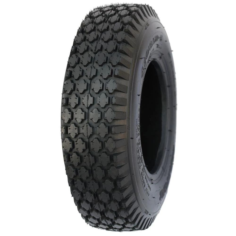 Lawn Tractor Tire, Stud Diamond Tread, 4.10/3.50-6 In.