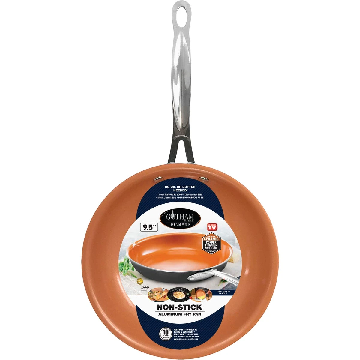 Fry Pan, Non-Stick Ceramic, 9.5-In.