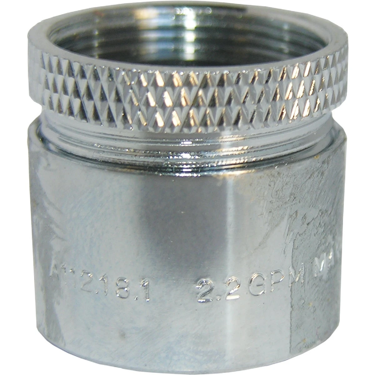 Brass Aerator, Slotless, Chrome-Plated, 13/16 In. x 27 Female Thread