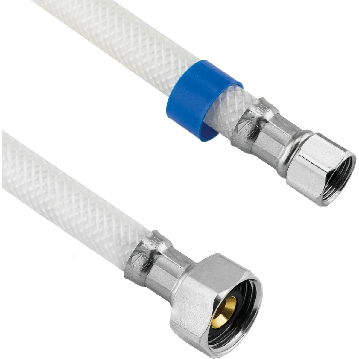 Flexible Faucet Connector, Poly, 3/8 Compression x 1/2 Iron Pipe x 9 In.
