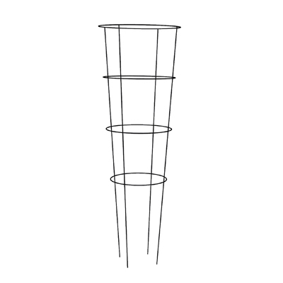 Tomato Cage, Heavy-Duty, Black Steel, 16 x 54 In.