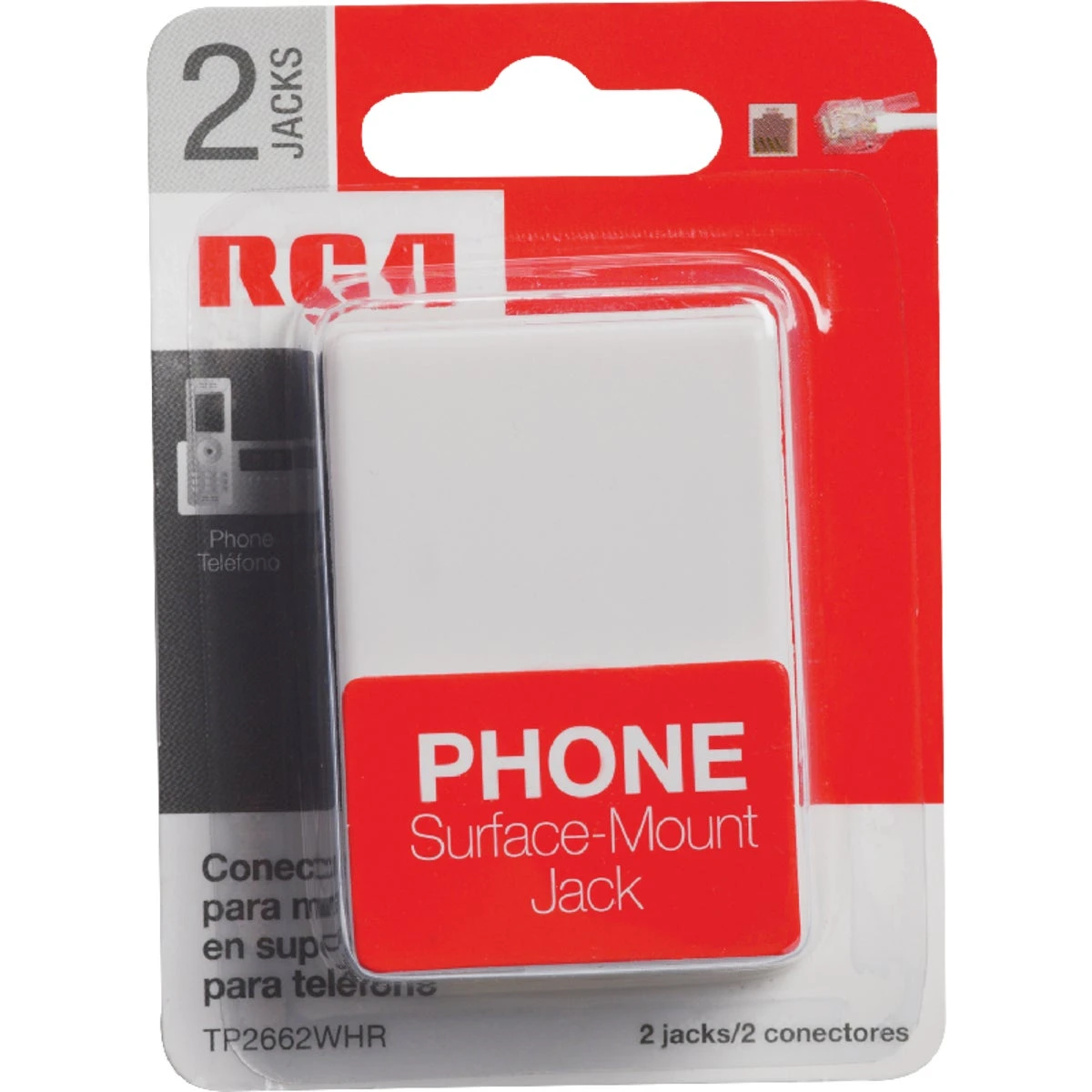 Dual Modular Phone Jack, White