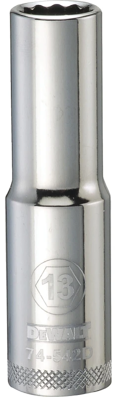 Metric Deep Socket, 12-Point, 1/2 In. Drive, 13mm