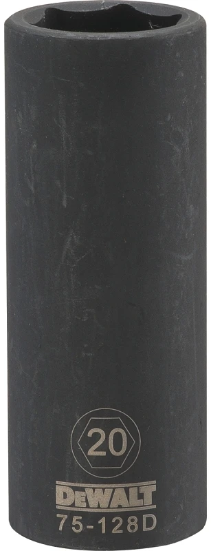 Metric Deep Impact Socket, 6-Point, Black Oxide, 1/2 In. Drive, 120mm
