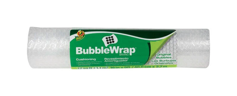 16 In. W X 9 Ft. L Clear Bubble Wrap For Shipping And Packaging