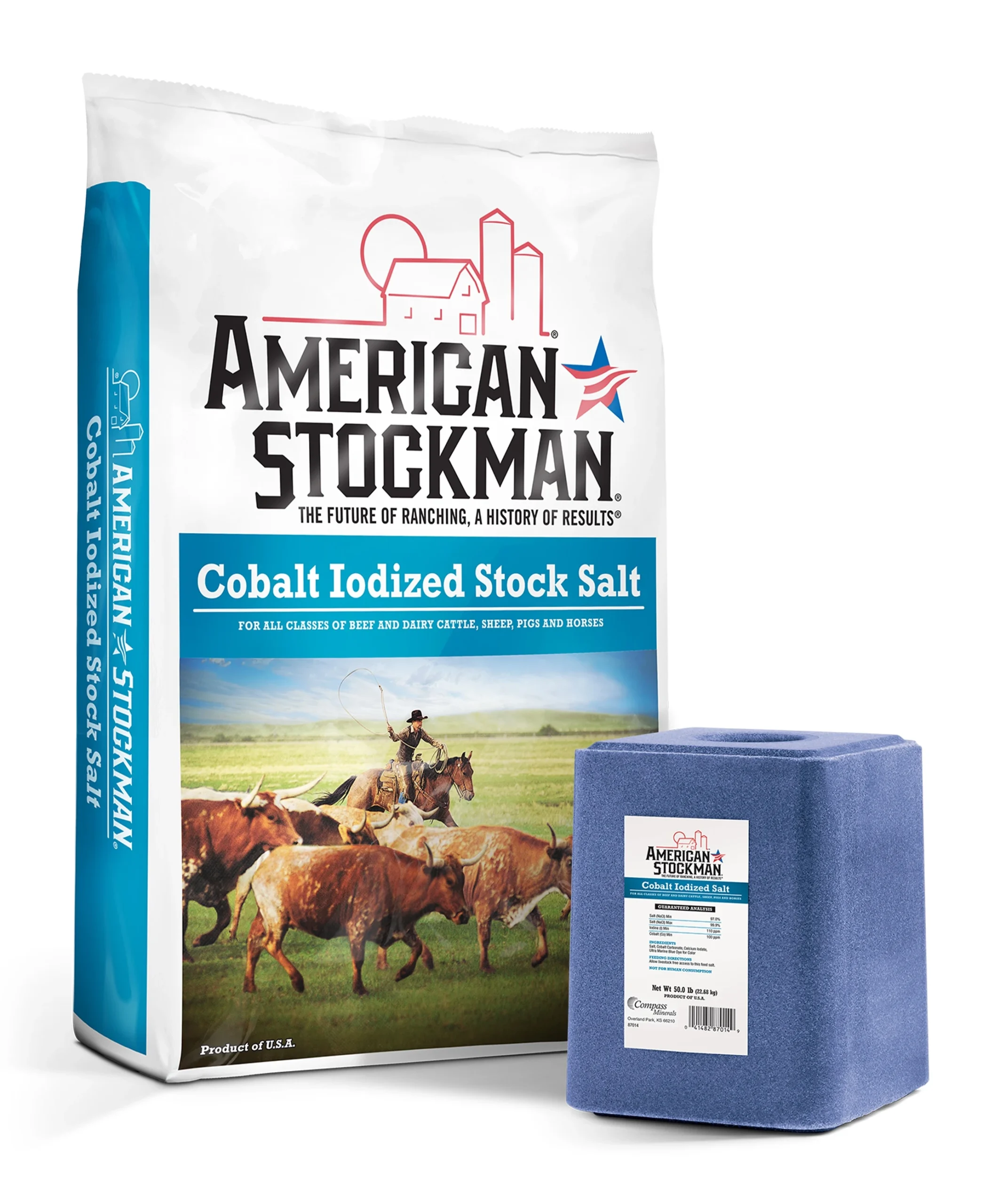Cobalt Iodized Salt Block, 50-Lbs.