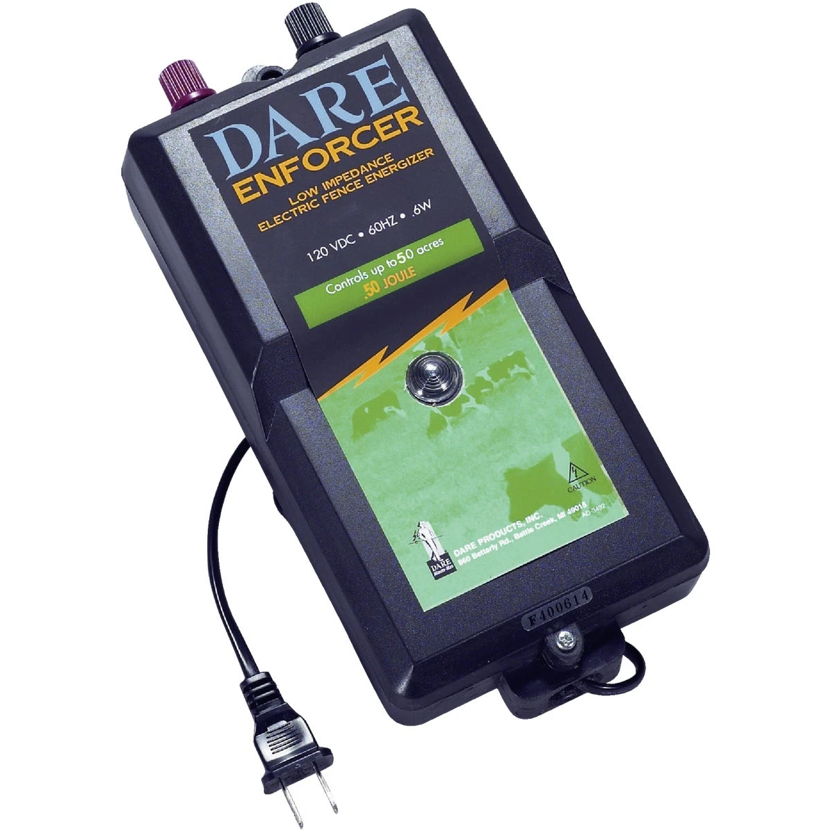 Electric Fence Energizer, 50-Acre, Plug-In