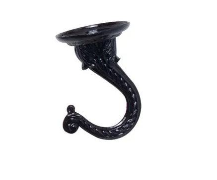 Ceiling Plant Hook, Black, Jumbo