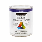 Premium Decor Black Satin Enamel Paint, Qt.
