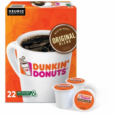 Dunkin' Donuts Original Blend K-Cups, 22-Ct.