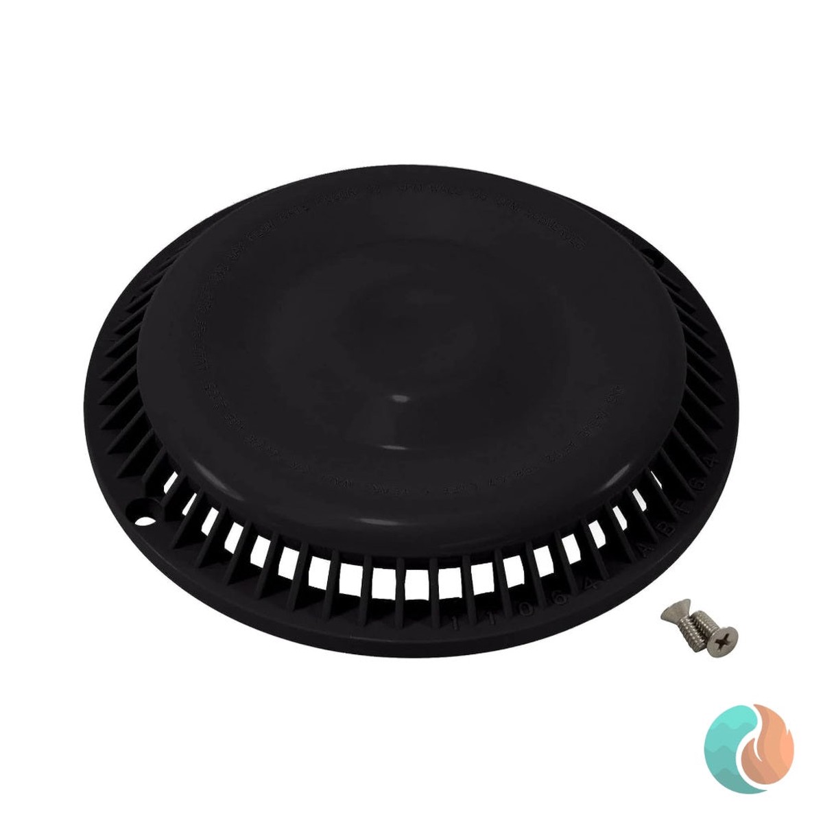 Afras Anti-Vortex Cover, Black, with Screws | 11064BK