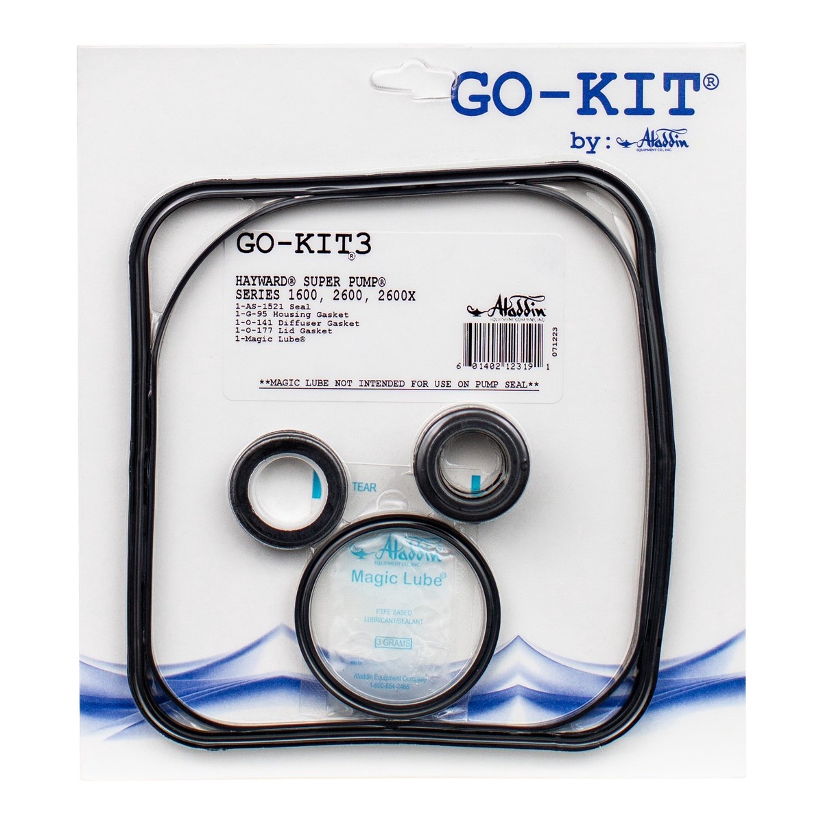 Aladdin Pump Repair Kit, for Hayward Super Pump | GO-KIT3
