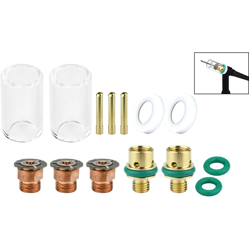Argon-Saving Conversion Kits for TIG Torches – Fused Quartz Cups