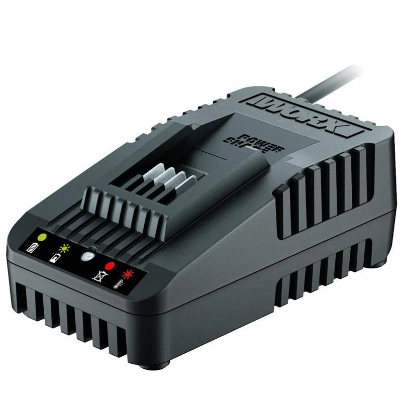 BATTERY CHARGER STANDARD 20V 2A FOR 2.0 – 6.0 AH LI-ON BATTERIES WORX