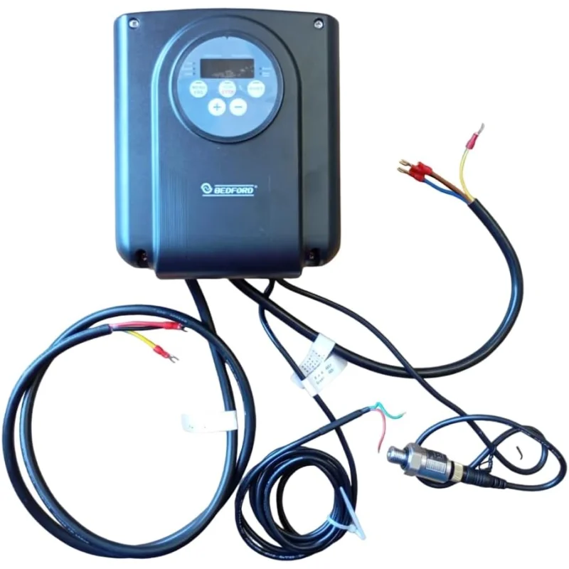 BEDFORD VFD FOR WATER PUMPS FOR CONSTANT PRESSURE SYSTEMS, UP TO 3 HP IN 3 PHASE AND UP TO 1.5 HP IN SINGLE-PHASE 220 VOLTS. SINGLE PHASE 220 VOLTS INPUT, 3 PH OR SINGLE PHASE OUTPUT 220V