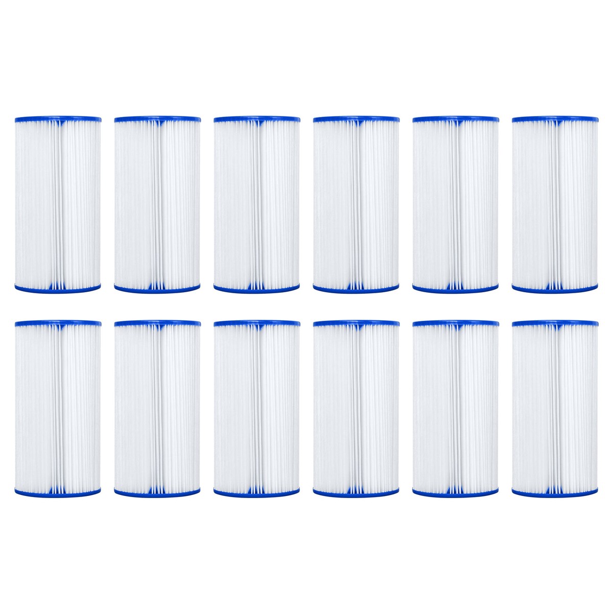 Bestway 4.2 x8 Inch Type III-A/C Filter Cartridge Swimming Pool Pump, 12 Pack