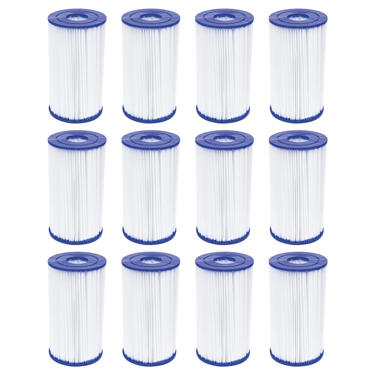 Bestway 58095E Pool Filter Pump Cartridge Replacement Type IV/Type B (12 Pack)