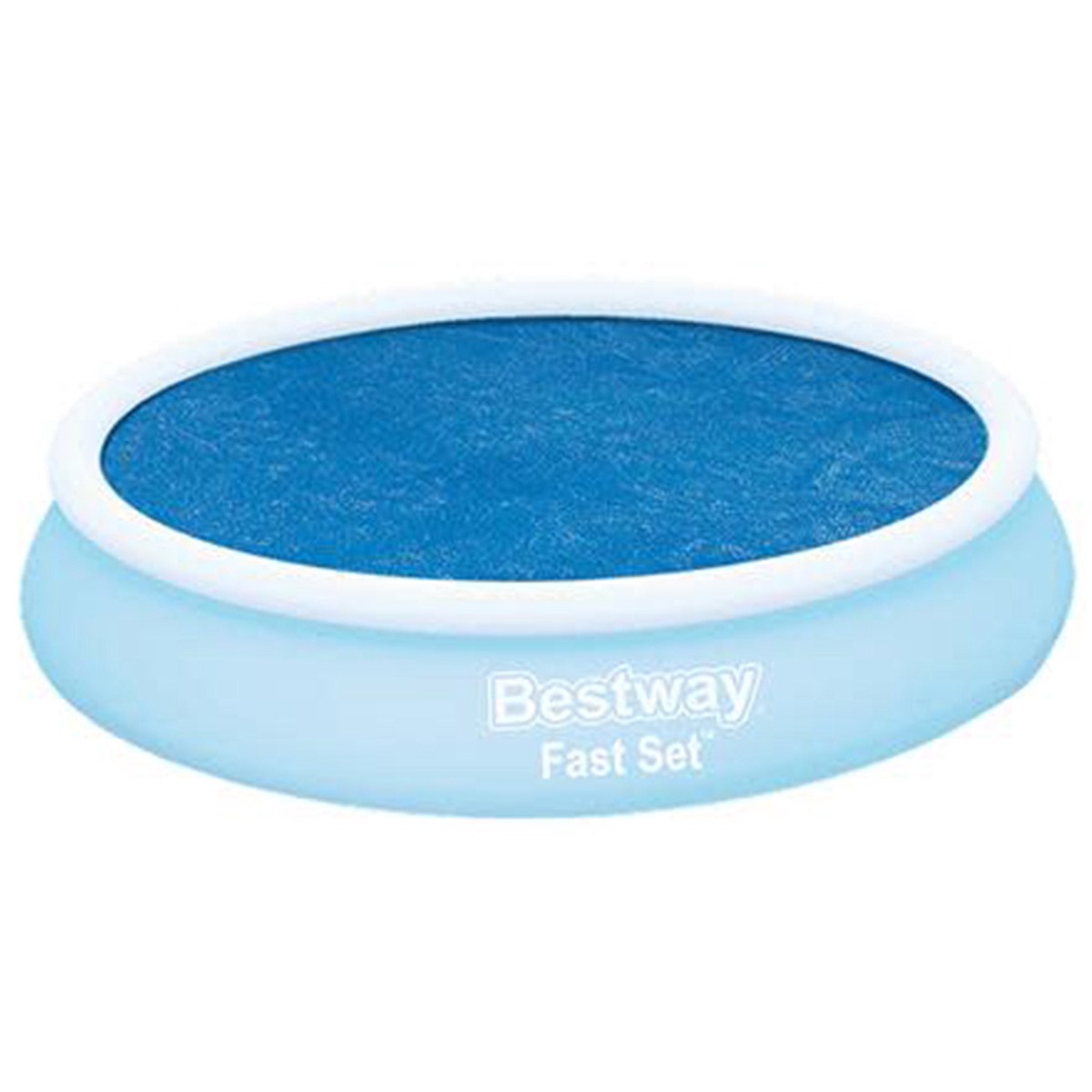Bestway Round Solar Pool Cover for 10 Round Above Ground Swimming Pools, Blue