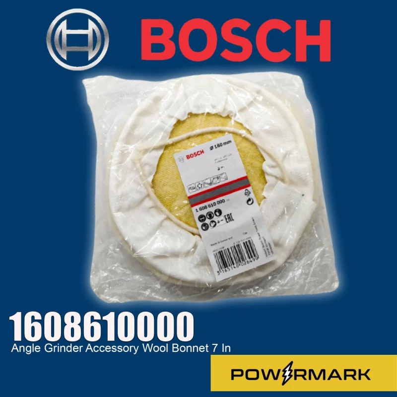 BOSCH 1608610000 Angle Grinder Accessory Wool Bonnet 7 In