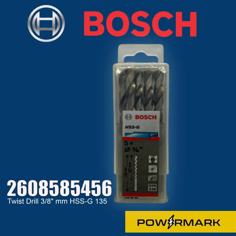 BOSCH 2608585456 Twist Drill 3/8″ mm HSS-G 135
