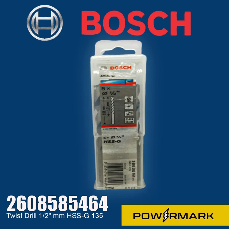 BOSCH 2608585464 Twist Drill 1/2″ mm HSS-G 135