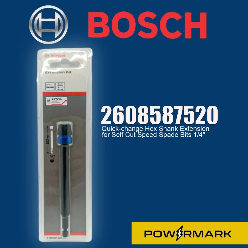BOSCH 2608587520 Quick-change Hex Shank Extension for Self Cut Speed Spade Bits 1/4″