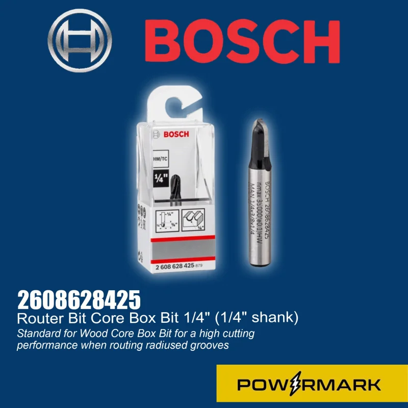 BOSCH 2608628425 Router Bit Core Box Bit 1/4″ (1/4″ shank)