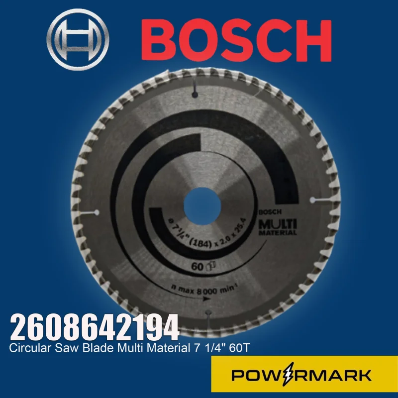 BOSCH 2608642194 Circular Saw Blade Multi Material 7 1/4″ 60T