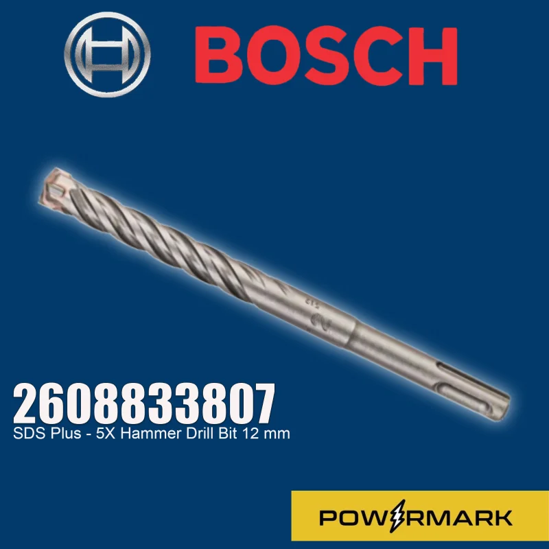 BOSCH 2608833807 SDS Plus – 5X Hammer Drill Bit 12 mm [