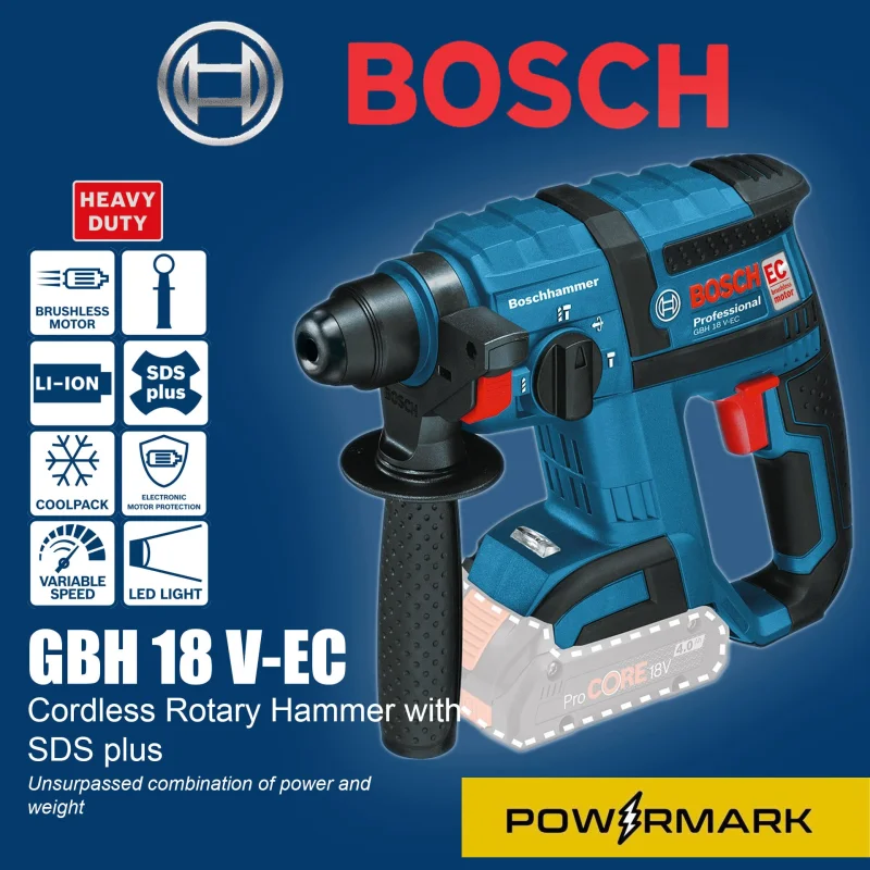 BOSCH GBH 18V-EC Brushless Cordless Rotary Hammer (Bare Tool)