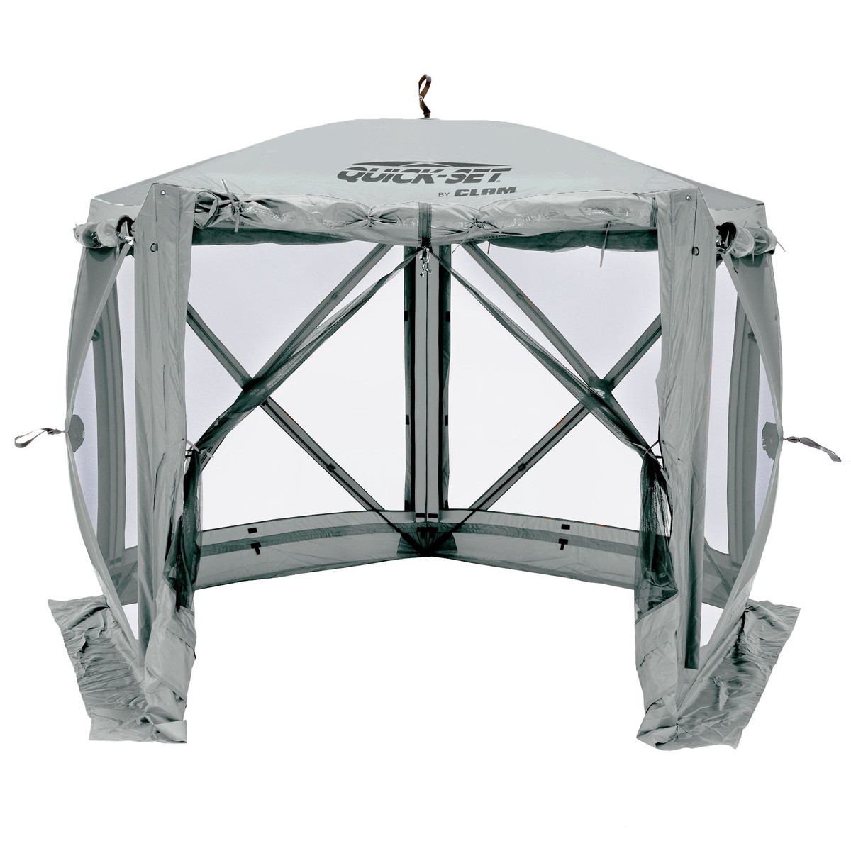 CLAM Quick-Set Adventure 9 x 9 Ft Portable Outdoor Camping Canopy Shelter, Gray