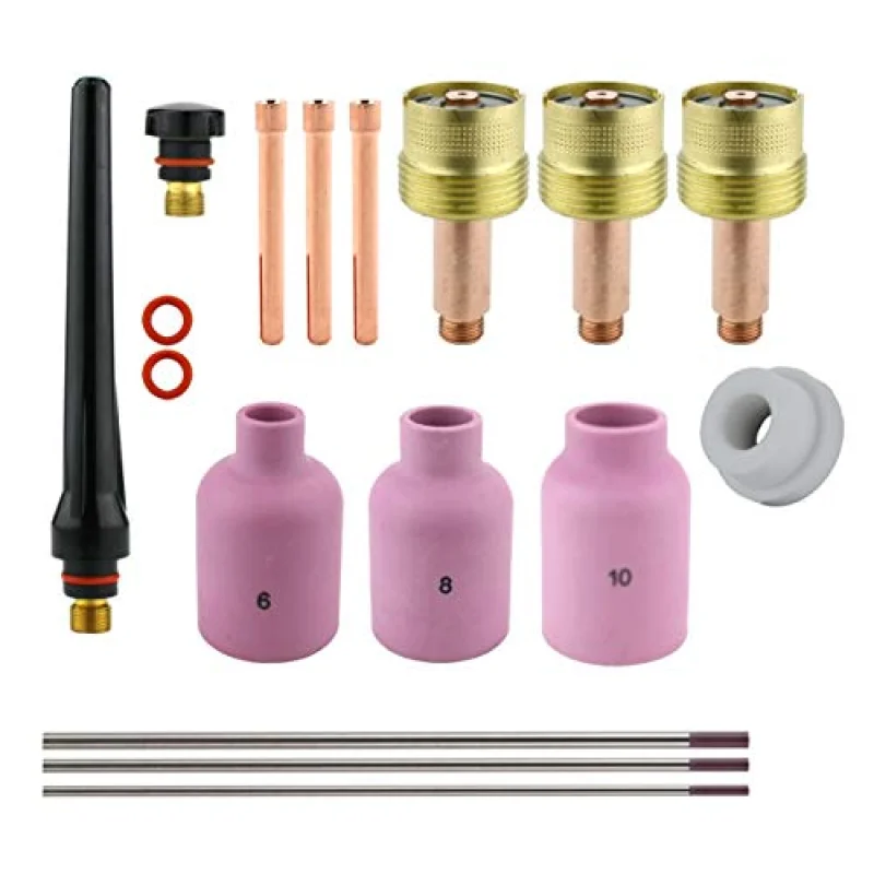 Consumables Kits for 17-18-26 Series TIG Torches – Large Diameter Gas Lens Set-Up