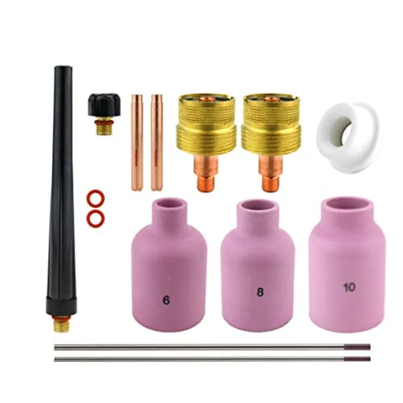 Consumables Kits for 9-20-25 Series TIG Torches – Large Diameter Gas Lens Set-Up