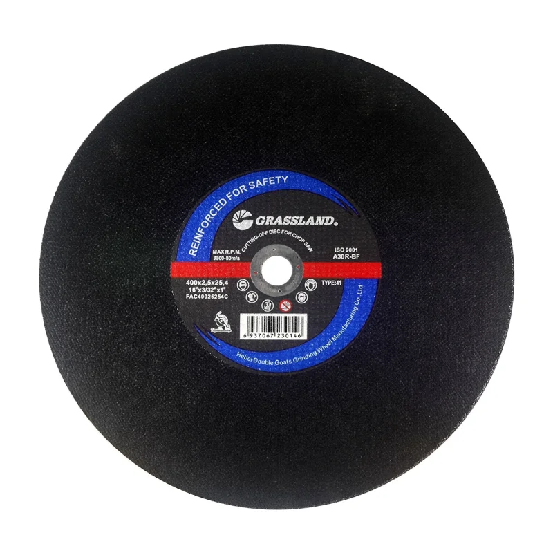 Cutting Disc, Steel Cut-off Wheel for Chop Saw – 16″ x 3/32″ x 1″ – T41
