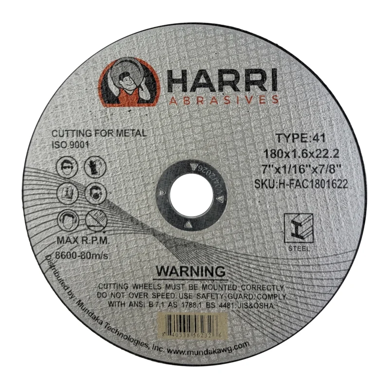 Cutting Disc, Steel Freehand Cut-off wheel – 7″ x 1/16″ x 7/8″ – T41