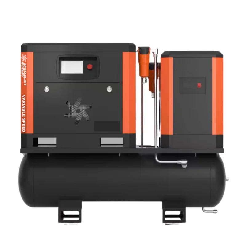 CX-20FV Detroit Air Screw 20Hp 76.2Cfm / 2.15Cbm @ 1.0Mpa Variable Speed On 340L Pressure Vessel With Dryer And Filtration