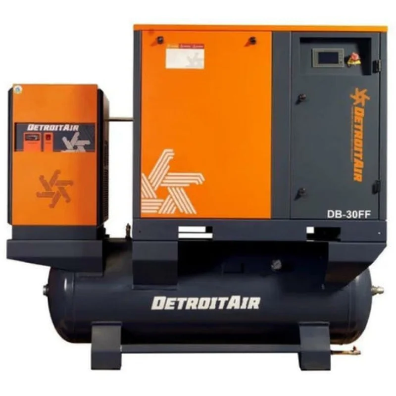 DC-3016FF Premium Detroit Air Screw Compressor Inovance Inverter Variable Speed Drive 16Bar 30Hp / 22Kw 64Cfm On 410L Pressure Vessel Including Dryer