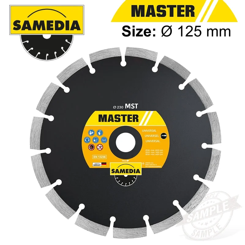 DIAMOND BLADE 125MM X 22.23 SEGMENTED IND MULTI PURPOSE MASTER MST