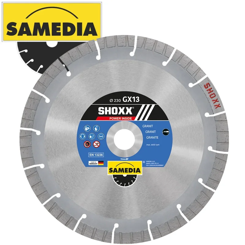 DIAMOND BLADE 230MM SEGMENTED IND GRANITE LONG LIFE SHOXX GX13