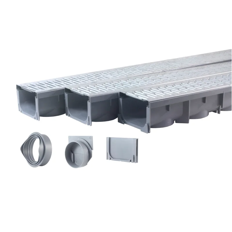 Drainage Trench – Channel Drain With Galvanized Steel Grate – 3 x 39″ – (117″ Total Length)