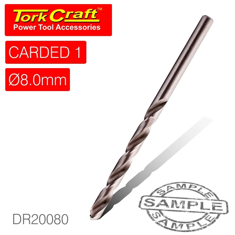 DRILL BIT HSS INDUSTRIAL 8.0MM 135DEG 1/CARD