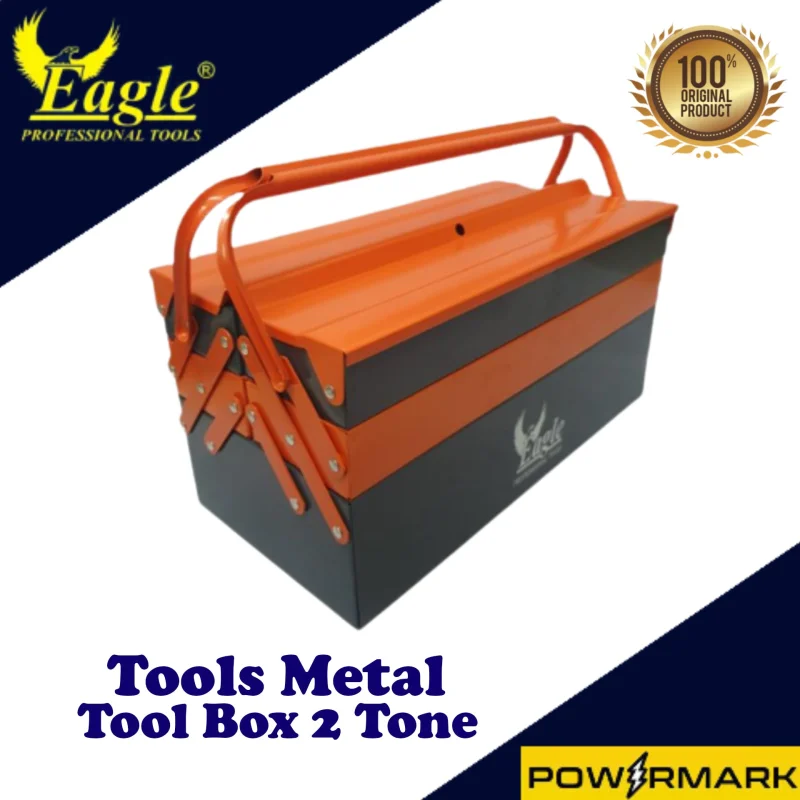 EAGLE Professional Tools Metal Tool Box 2 Tone