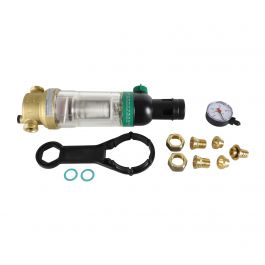 Resideo F76S1007 1/2" Water Filter 100 Micron W/Gauge