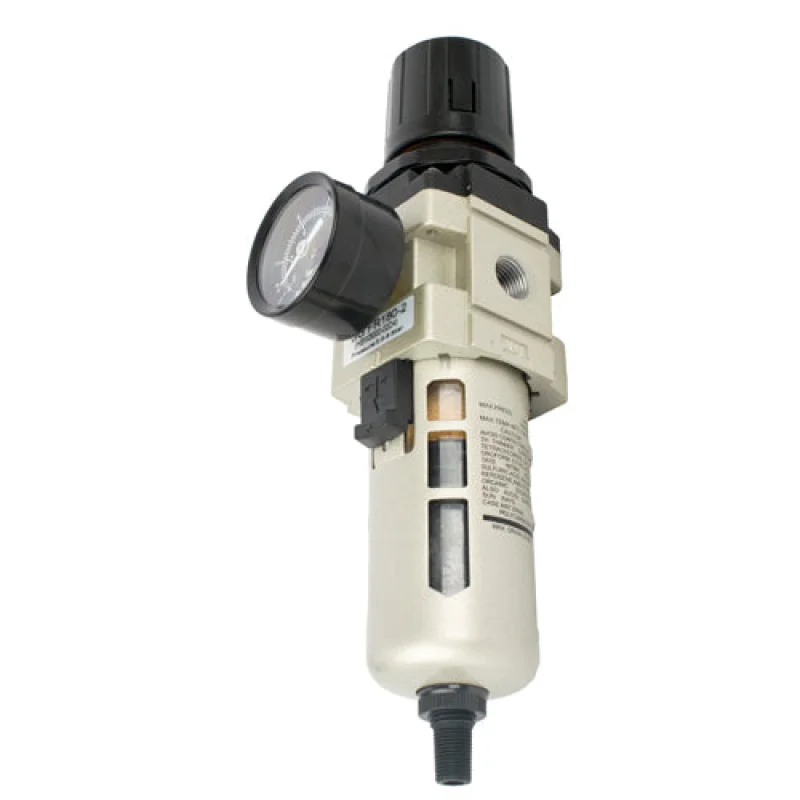 FILTER / REGULATOR 1/4′ IN LINE WITH AUTO DRAIN
