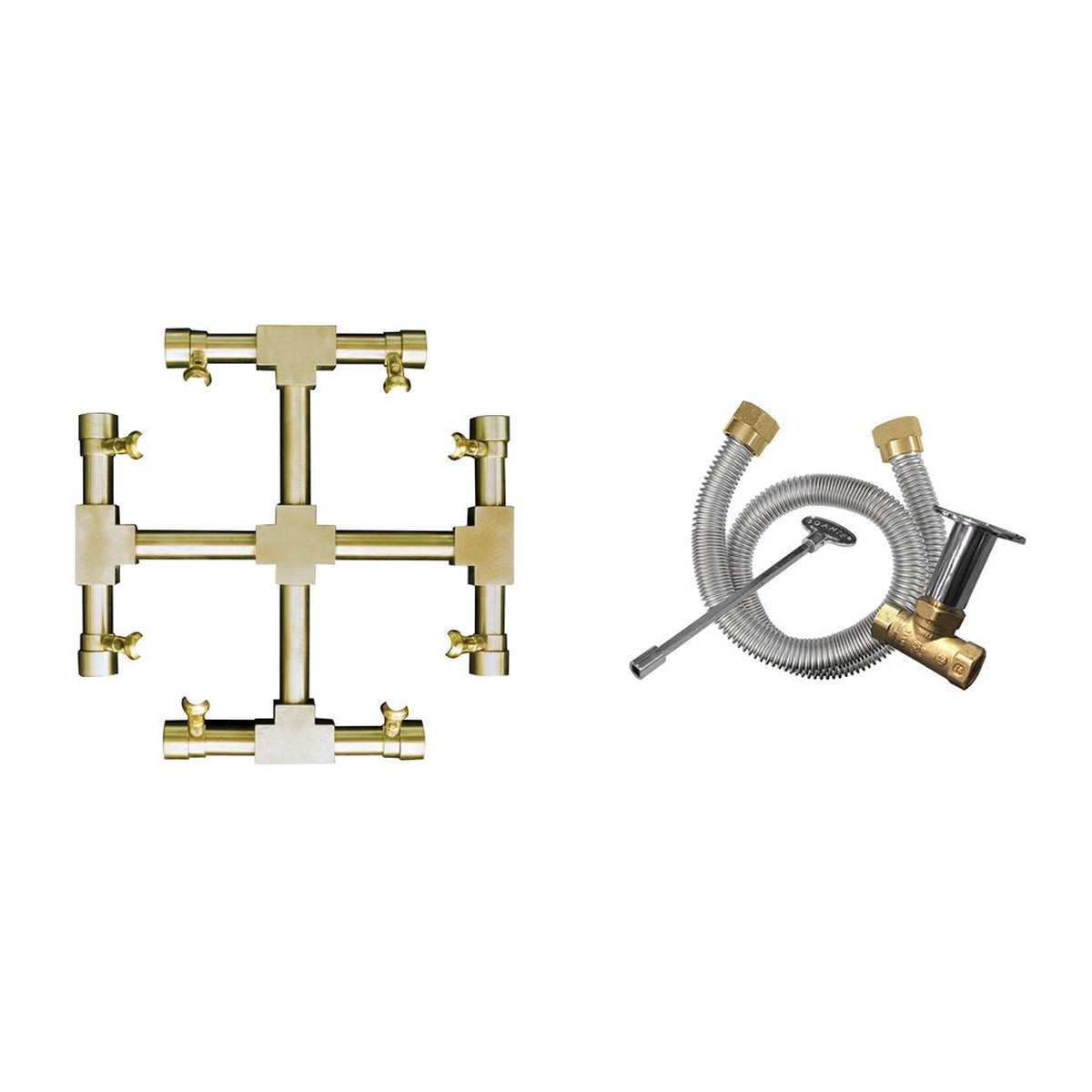 Firegear Pro Series Snowflake Kit, 11", Natural Gas, Brass | FG-PSBR-SF11-NGK