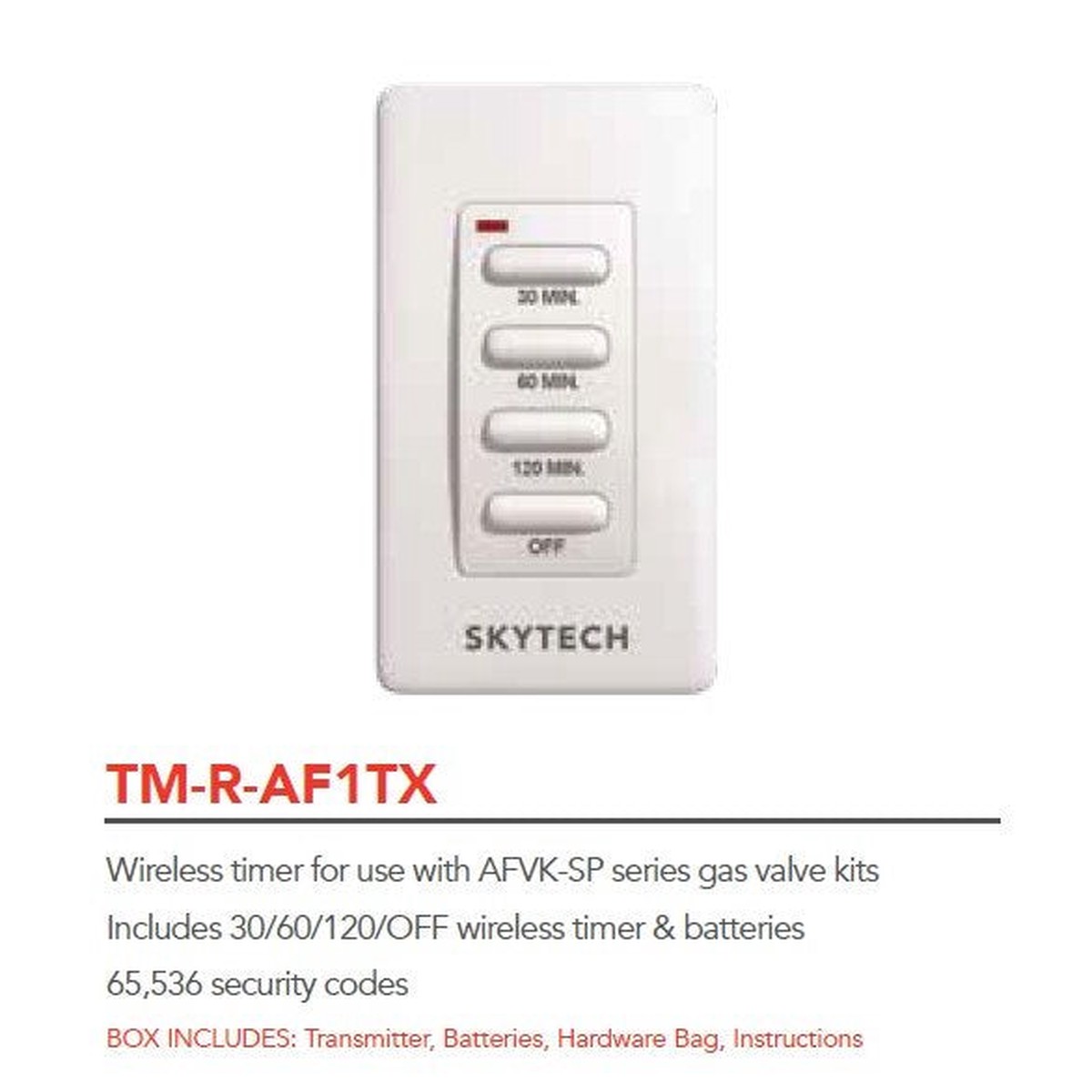Firegear Wireless Wall Timer | TM-R-AF1TX