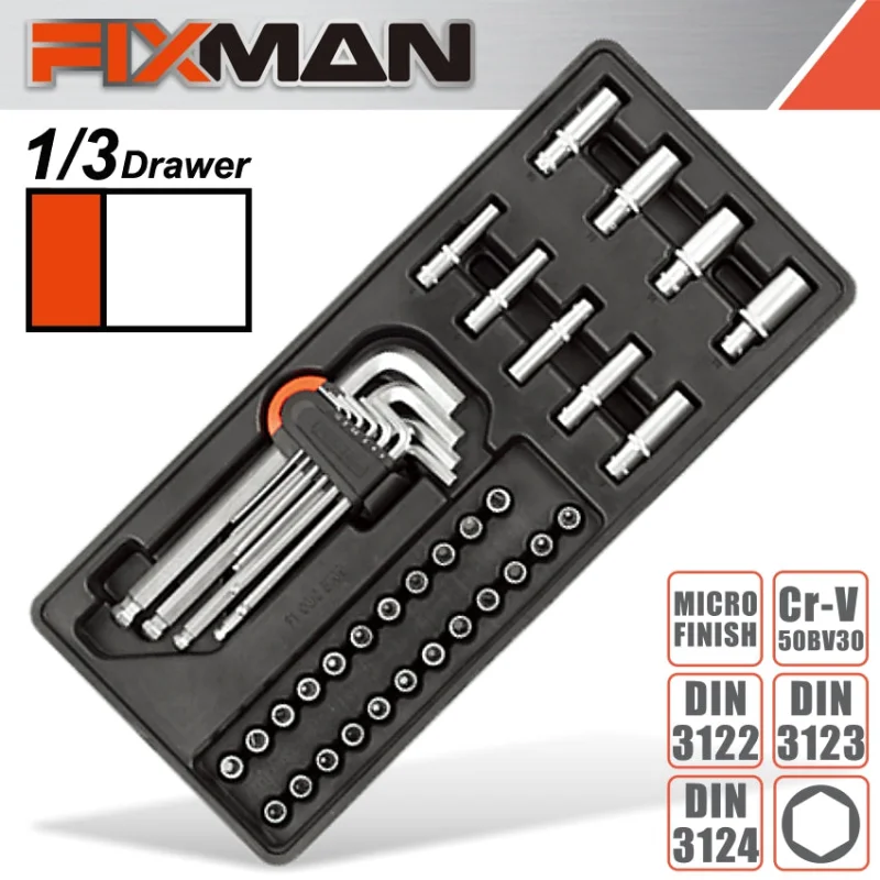 FIXMAN 33-PC 1/4′ DR.SOCKETS & ACCESSORIES