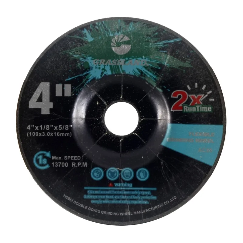 Flexible Grinding Wheel for Steel/Stainless Steel – Depressed Center – 4″ x 1/8″ x 5/8″ -T42 – GRIT 80