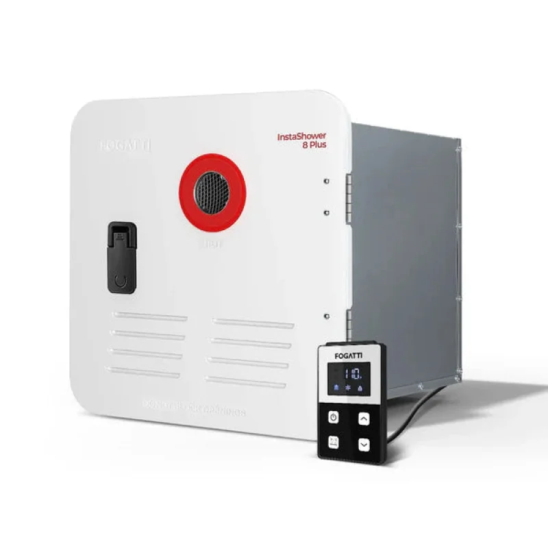 Fogatti Water Heater – Instashower 8 Plus – 55,000 BTU RV Tankless Water Heater with Wired Controller (Access Doors & Covers Sold Separately)