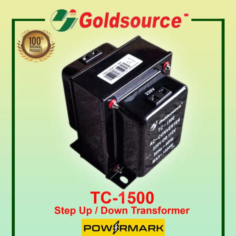 GOLDSOURCE TC-1500 Step Up / Down Transformer (Black)